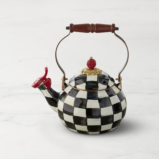 Mackenzie-Childs Courtly Check Whistling Tea Kettle,,