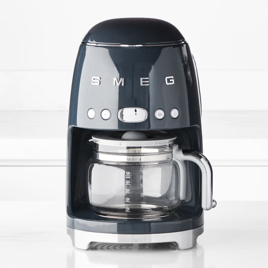 SMEG Drip Coffee Maker, 10-cup,Navy,