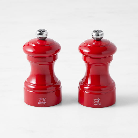 Peugeot Bistro Chef Salt & Pepper Mills, 4",Red,Red