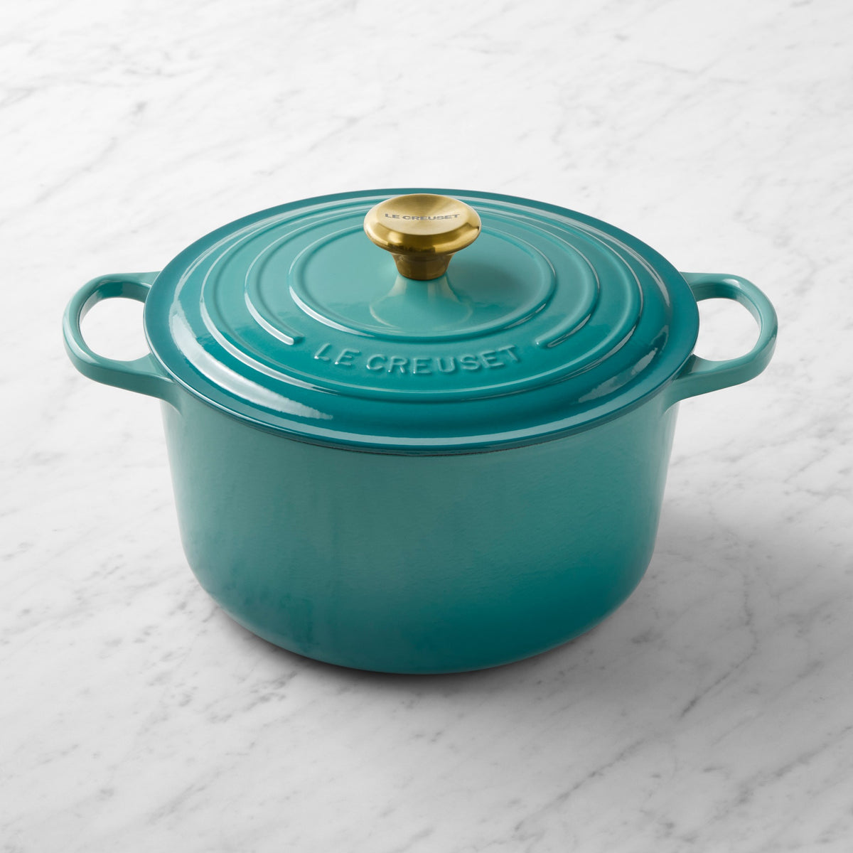 Le Creuset Signature Enameled Cast Iron Deep Round Oven, 6.5-Qt.,Riviera,