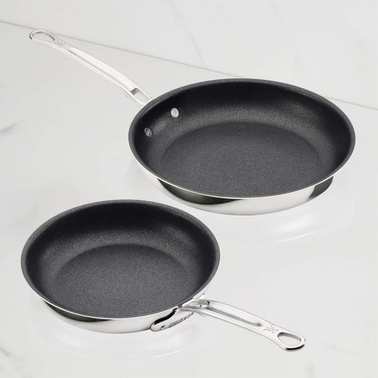 Hestan ProBond Luxe Professional Clad Stainless-Steel TITUM Nonstick Skillet, Set of 2,,