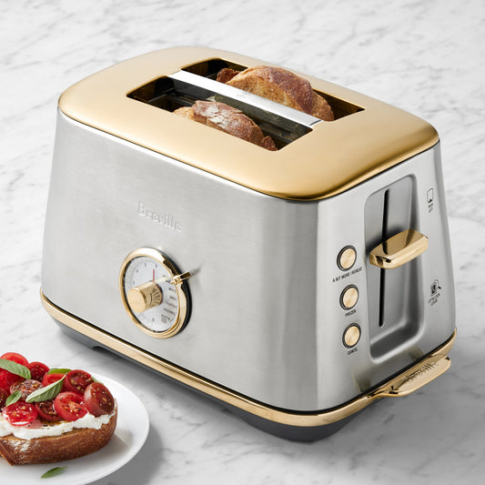 Breville Toast Select Luxe 2-Slice Toaster Brass Collection,Stainless Steel and Brass,