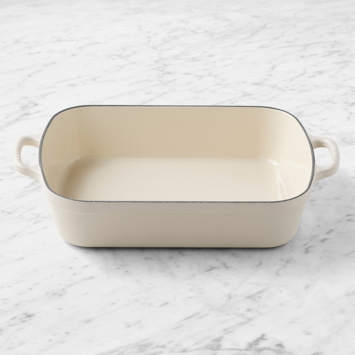 Le Creuset Signature Enameled Cast Iron Rectangular Roasting Pan, 5.25-Qt.,Brioche,