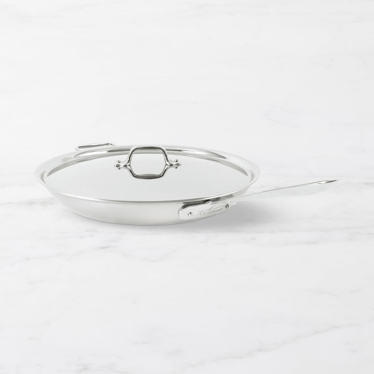 All-Clad D3 Tri-Ply Stainless-Steel Fry Pan with Lid,D3 Tri-Ply Stainless-Steel Traditional Covered Fry Pan\, 14",