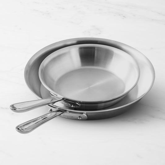 All-Clad D5 Stainless-Steel Deep Skillet, Set of 2,,