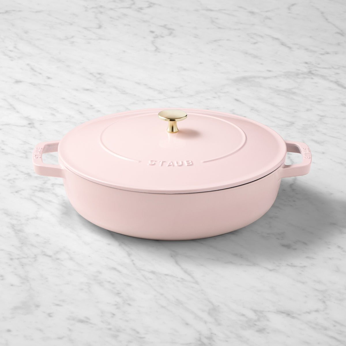 Staub x Smitten Kitchen Enameled Cast Iron Braiser 4-Qt,Pink Peony,