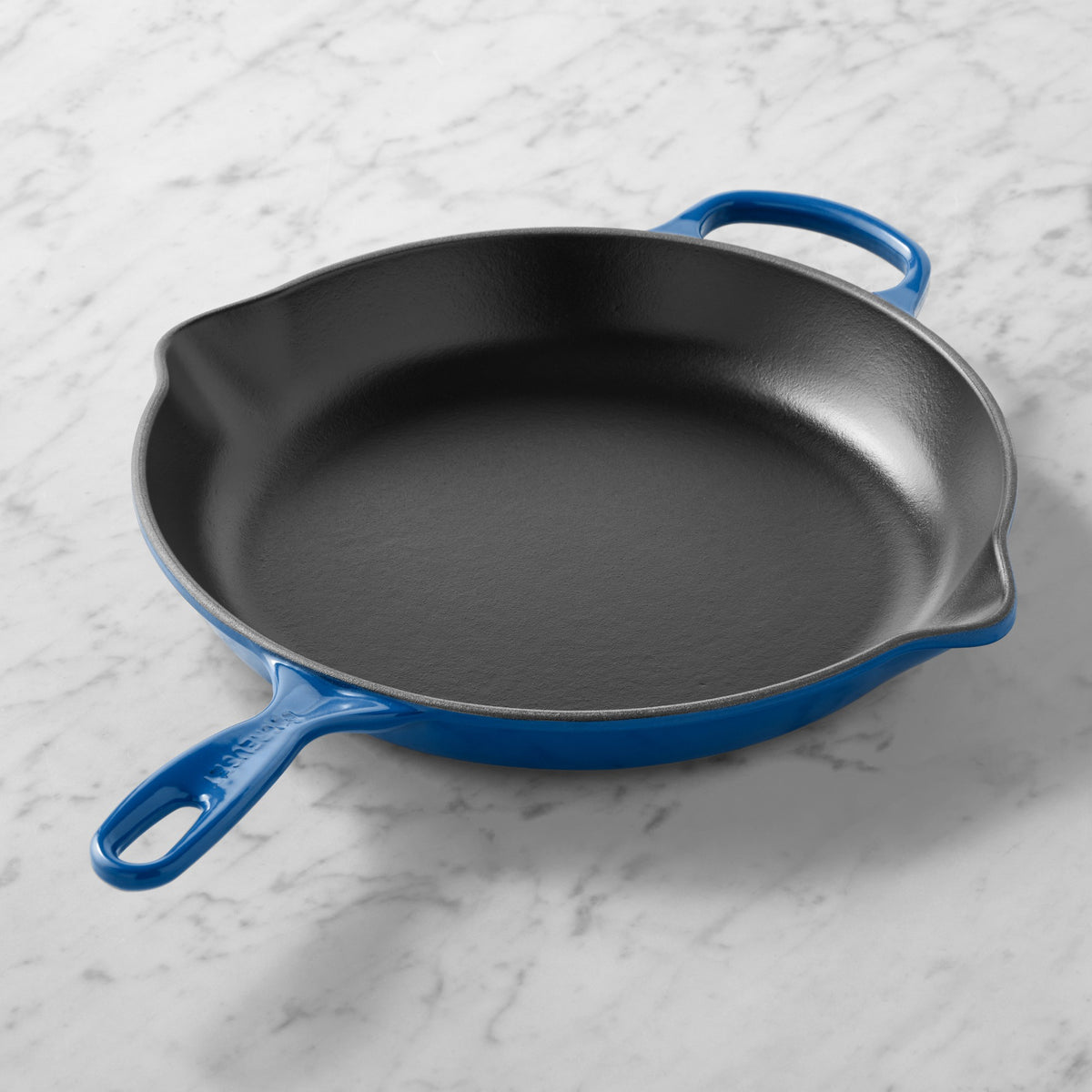 Le Creuset Signature Enameled Cast Iron Skillet Fry Pans,Lapis,Pan\, 12"