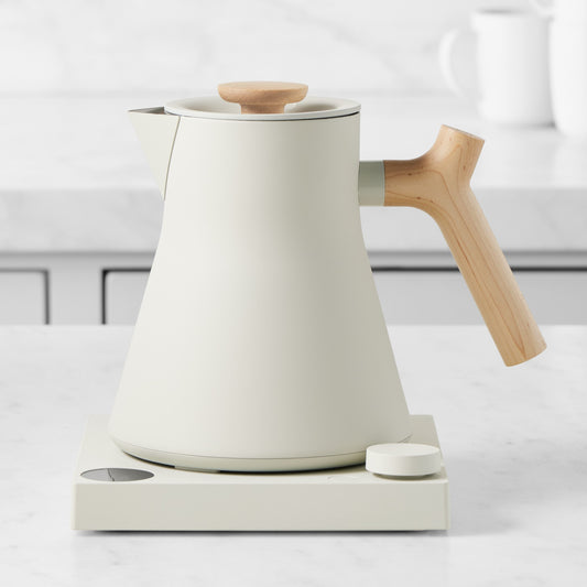 Fellow Corvo EKG Pro Electric Kettle,Sesame with Maple Wood Handle,