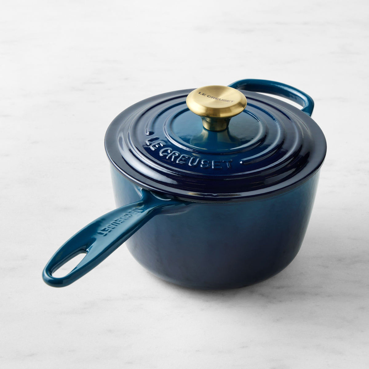 Le Creuset Signature Enameled Cast Iron Saucepan,Agave,1.75-Qt.