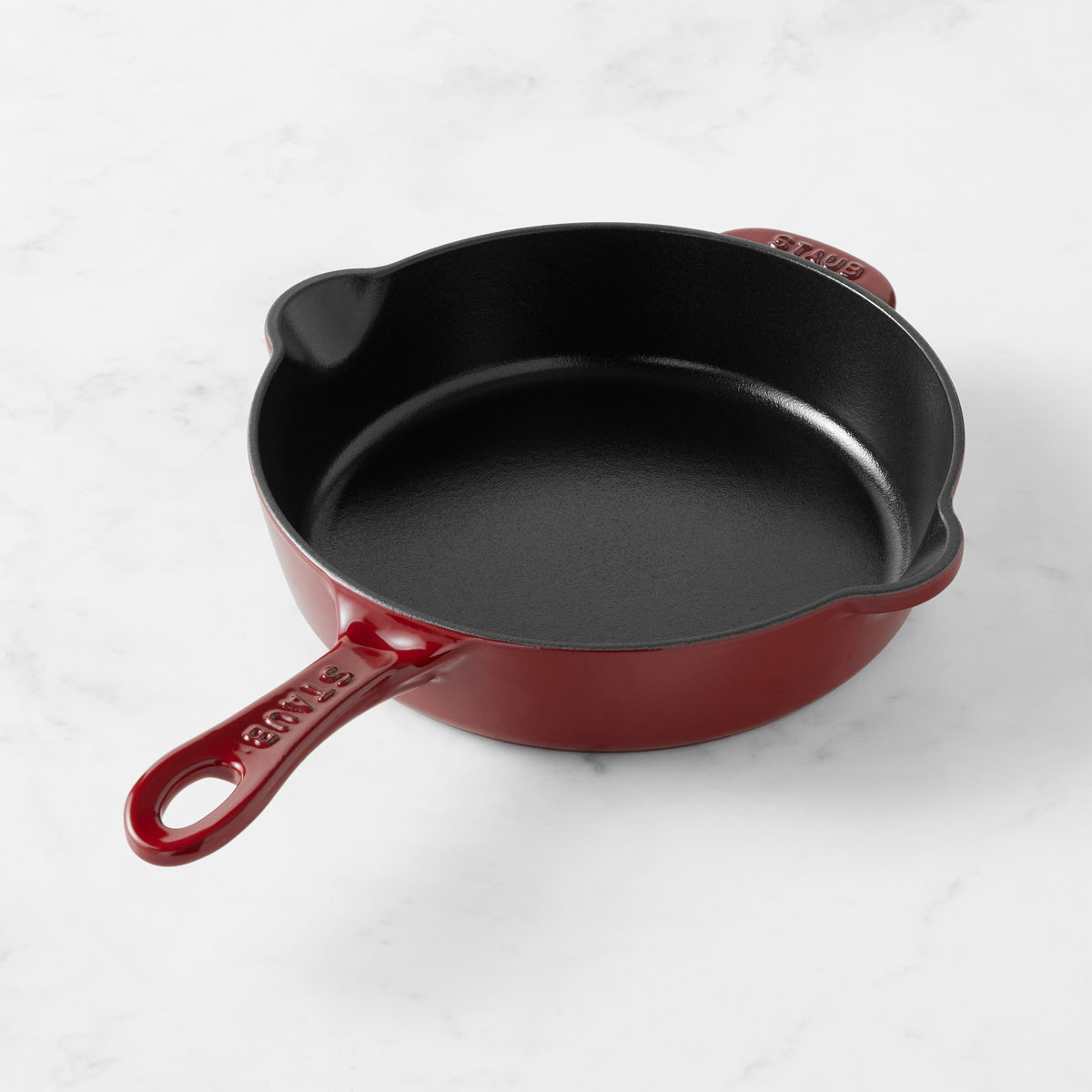 Staub Enameled Cast Iron Traditional Deep Skillet,Cranberry,8.5"