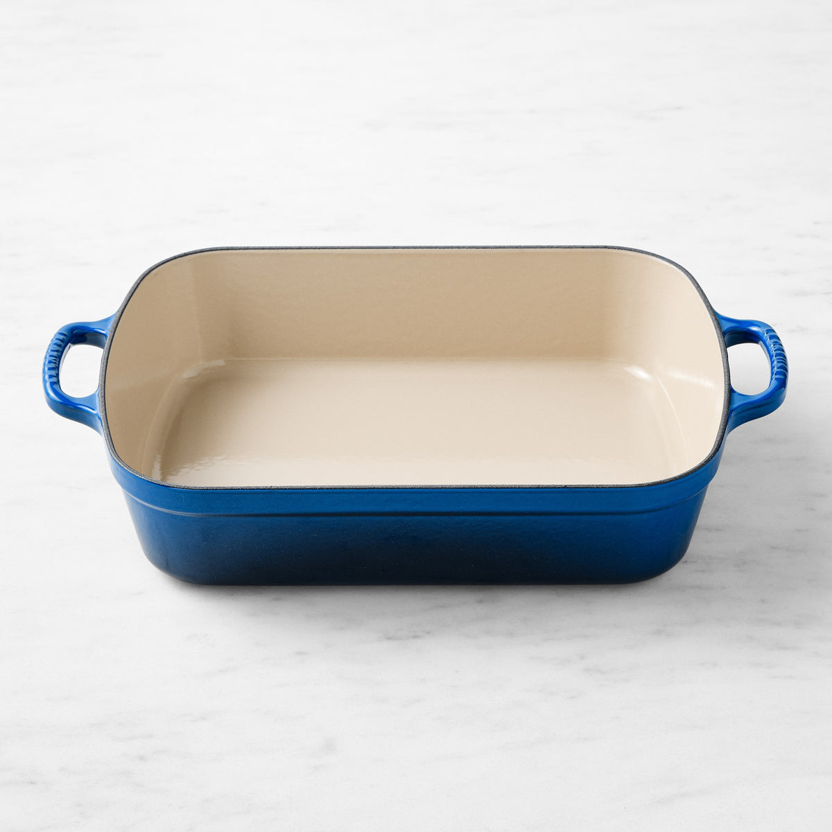 Le Creuset Signature Enameled Cast Iron Rectangular Roasting Pan, 5.25-Qt.,Lapis,
