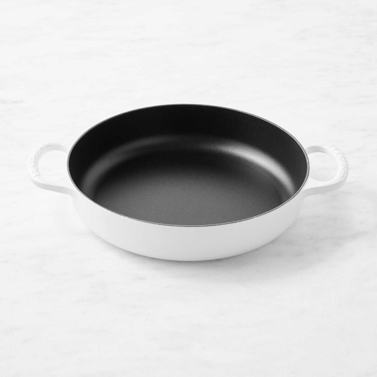 Le Creuset Enameled Cast Iron Everyday Braiser Pan, 3-Qt.,Matte White,