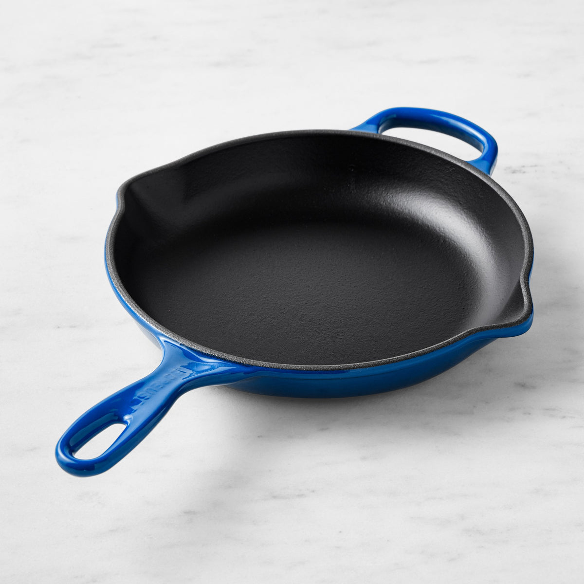 Le Creuset Signature Enameled Cast Iron Skillet Fry Pans,Lapis,Pan\, 9.5"
