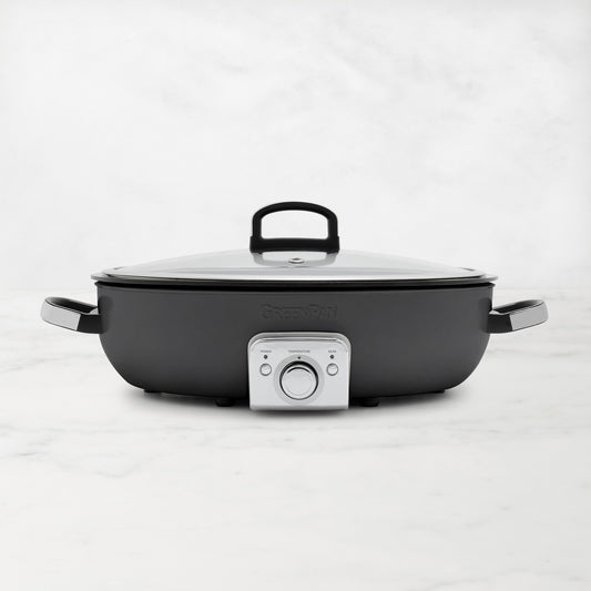 GreenPan Elite Ceramic Nonstick Electric Everyday Skillet,Graphite Grey,
