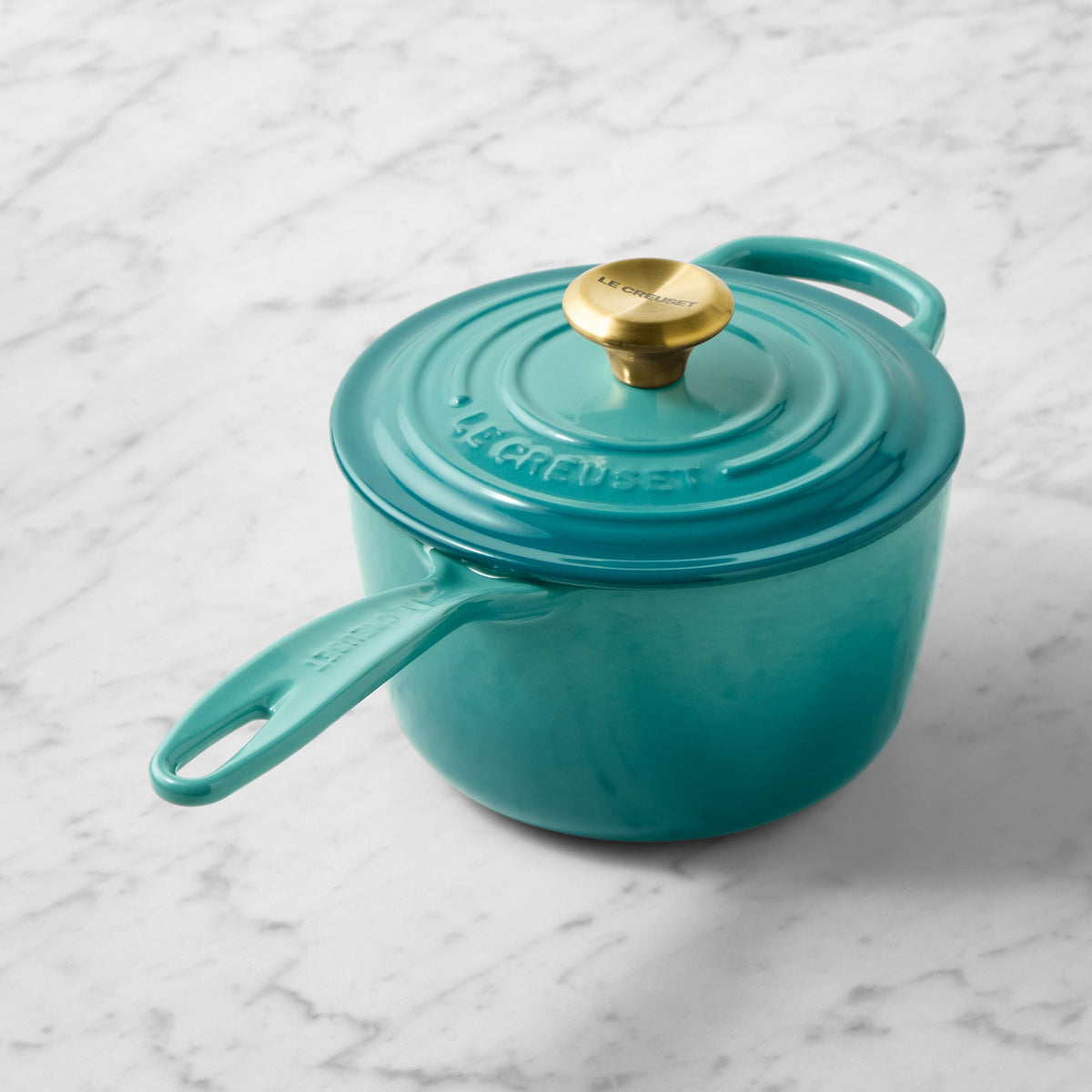 Le Creuset Signature Enameled Cast Iron Saucepan,Riviera,1.75-Qt.