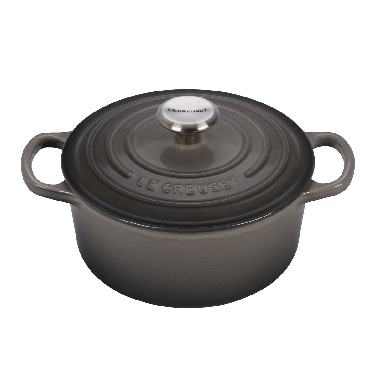 Le Creuset Signature Enameled Cast Iron Round Dutch Oven,Oyster,2-Qt.