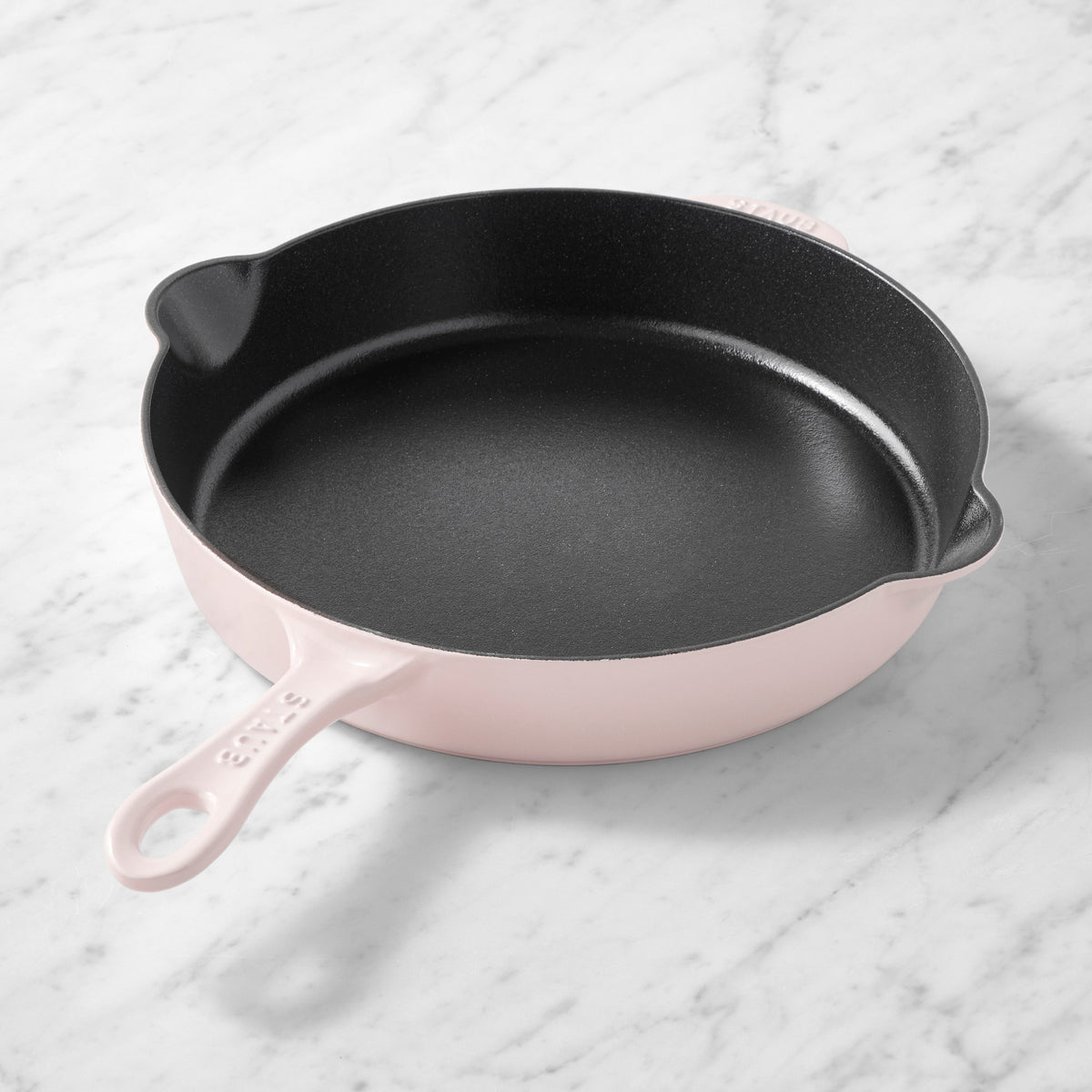 Staub Enameled Cast Iron Traditional Deep Skillet,Pink Peony,11"