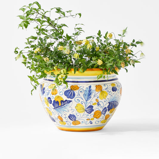 Italian Hand-Painted Positano Planter Collection,Handpainted Planter\, Small,
