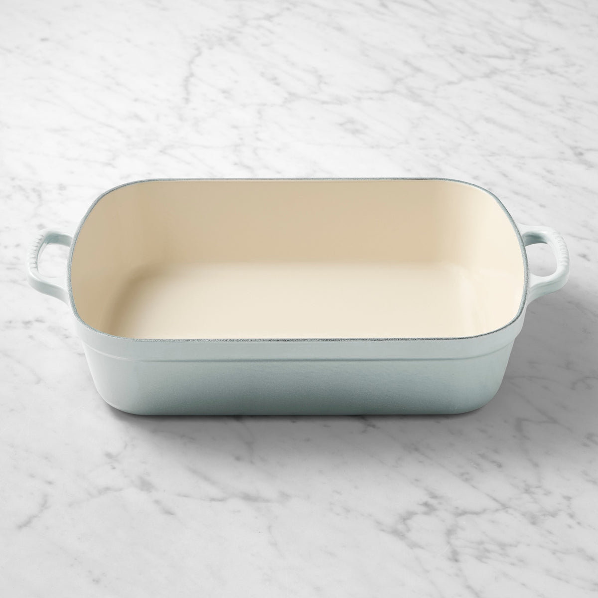 Le Creuset Signature Enameled Cast Iron Rectangular Roasting Pan, 5.25-Qt.,Sea Salt,
