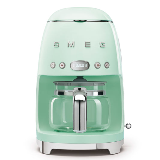 SMEG Drip Coffee Maker, 10-cup,Pastel Green,