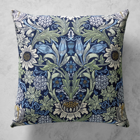 Morris & Co. x Williams Sonoma Home Reversible Performance Pillow Cover, Larkspur,Larkspur/Sunflower,