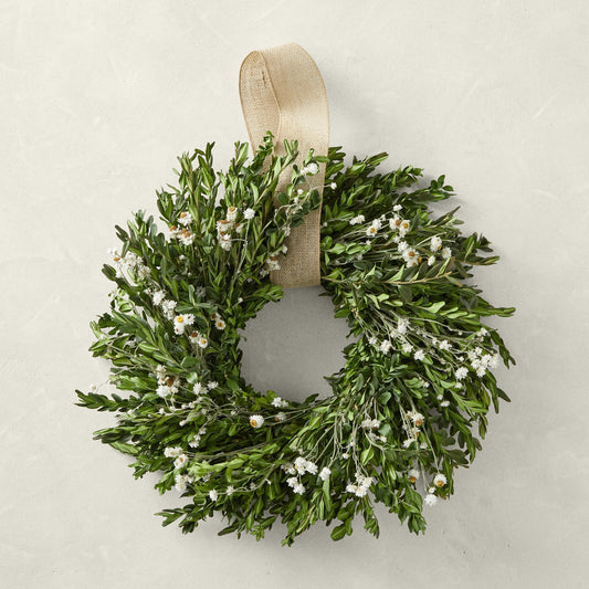 Field of Daisies Live Wreath, 20",WSNOADS,Wreaths & Garlands