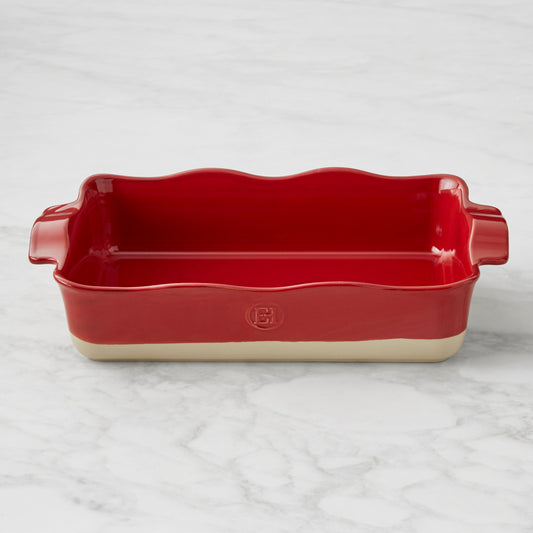 Emile Henry French Ceramic Ruffled Rectangular Baker,,WSNOADS