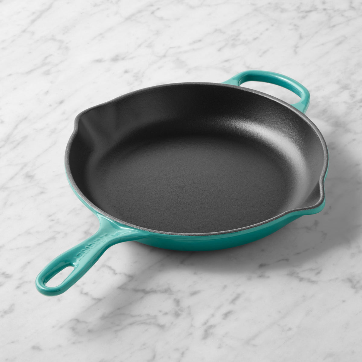 Le Creuset Signature Enameled Cast Iron Skillet Fry Pans,Riviera,Pan\, 10.25"