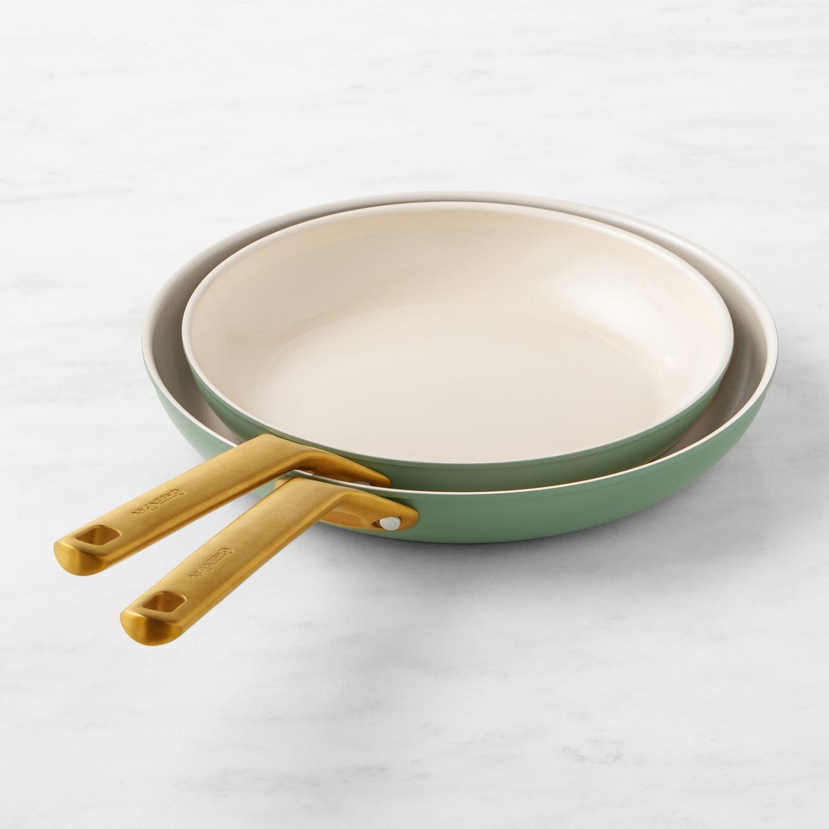 GreenPan Reserve Pro Ceramic Nonstick Fry Pan, Set of 2,Moss,