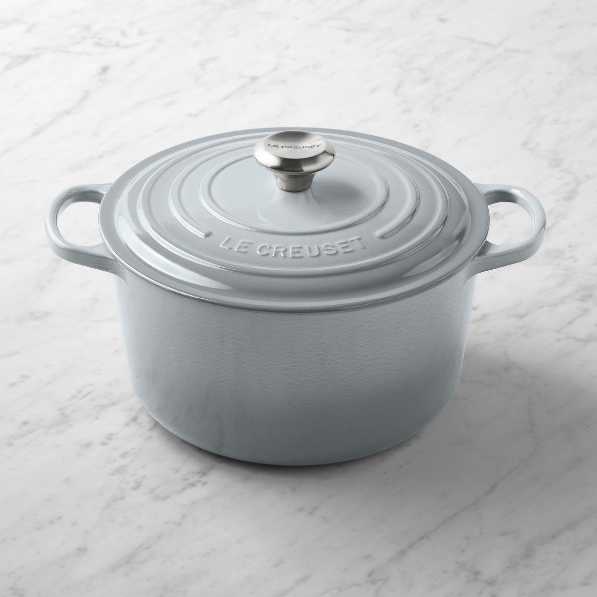 Le Creuset Signature Enameled Cast Iron Deep Round Oven, 6.5-Qt.,French Grey,