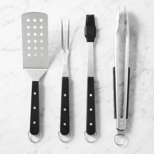WÜSTHOF BBQ Tools, Set of 4,Black,