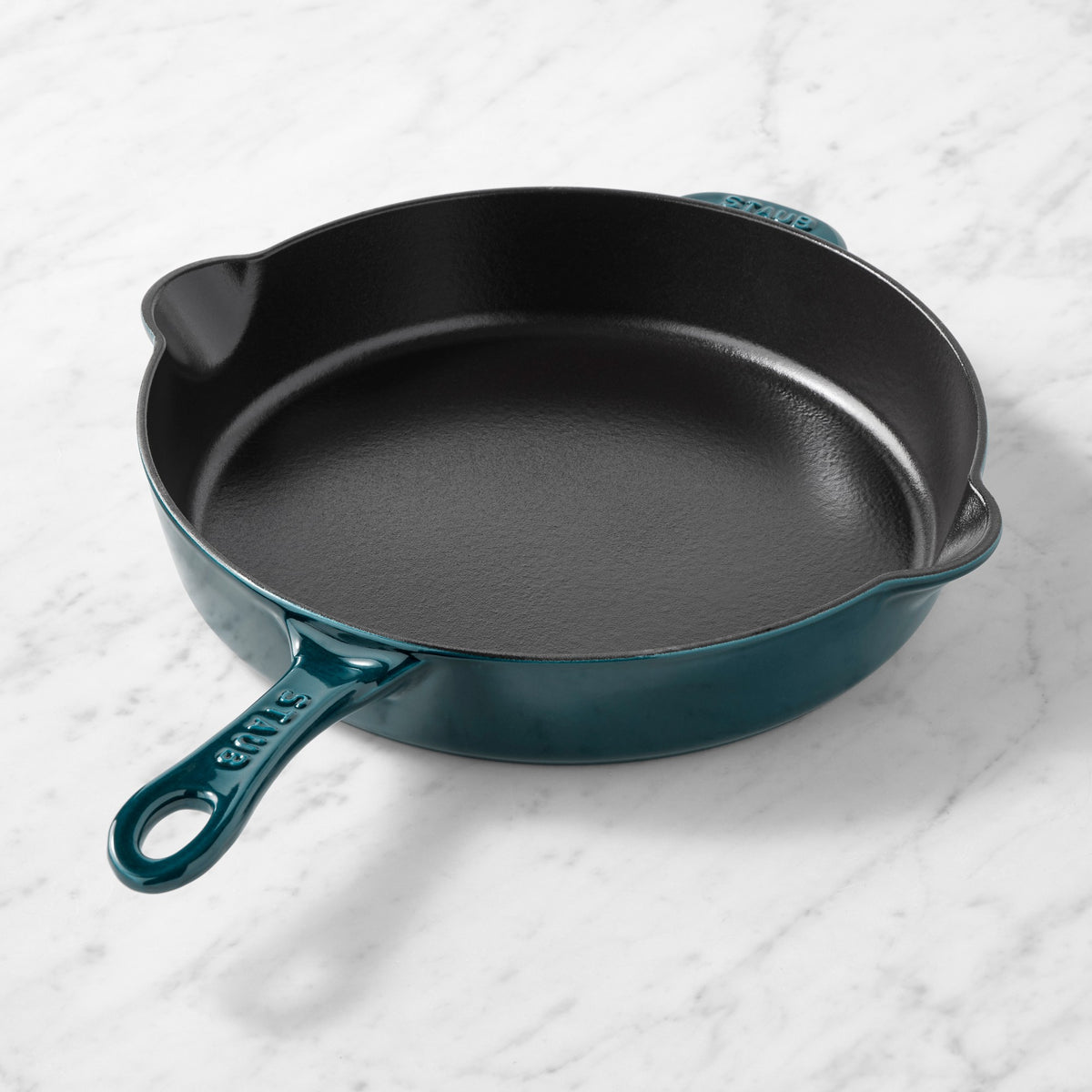 Staub Enameled Cast Iron Traditional Deep Skillet,La Mer,11"