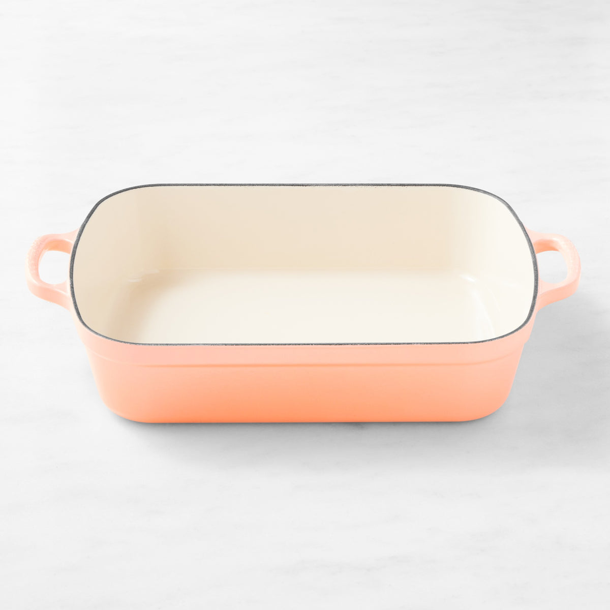 Le Creuset Signature Enameled Cast Iron Rectangular Roasting Pan, 5.25-Qt.,Peche,