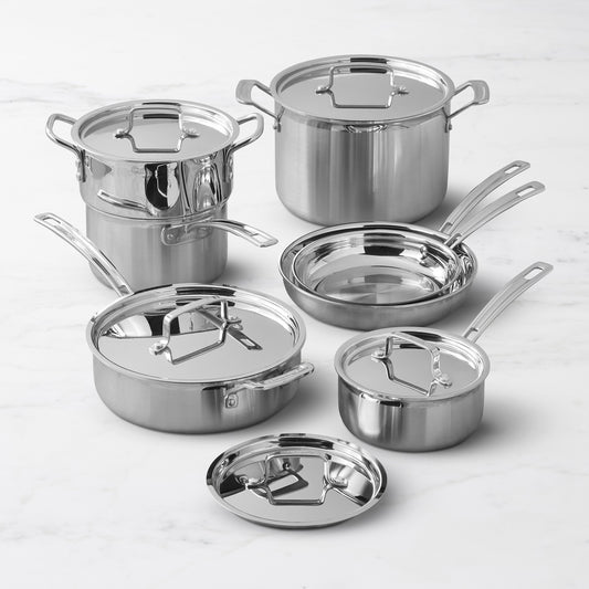 Cuisinart Multiclad Pro Tri-Ply Stainless-Steel 12-Piece Cookware Set,,