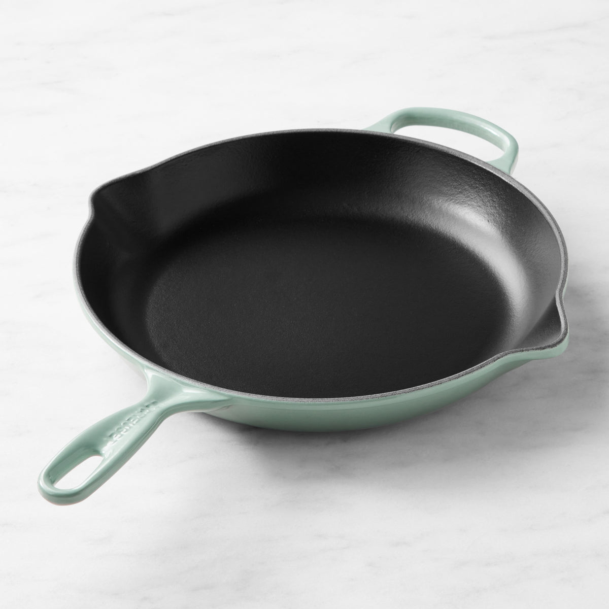 Le Creuset Signature Enameled Cast Iron Skillet Fry Pans,Sea Salt,Pan\, 12"