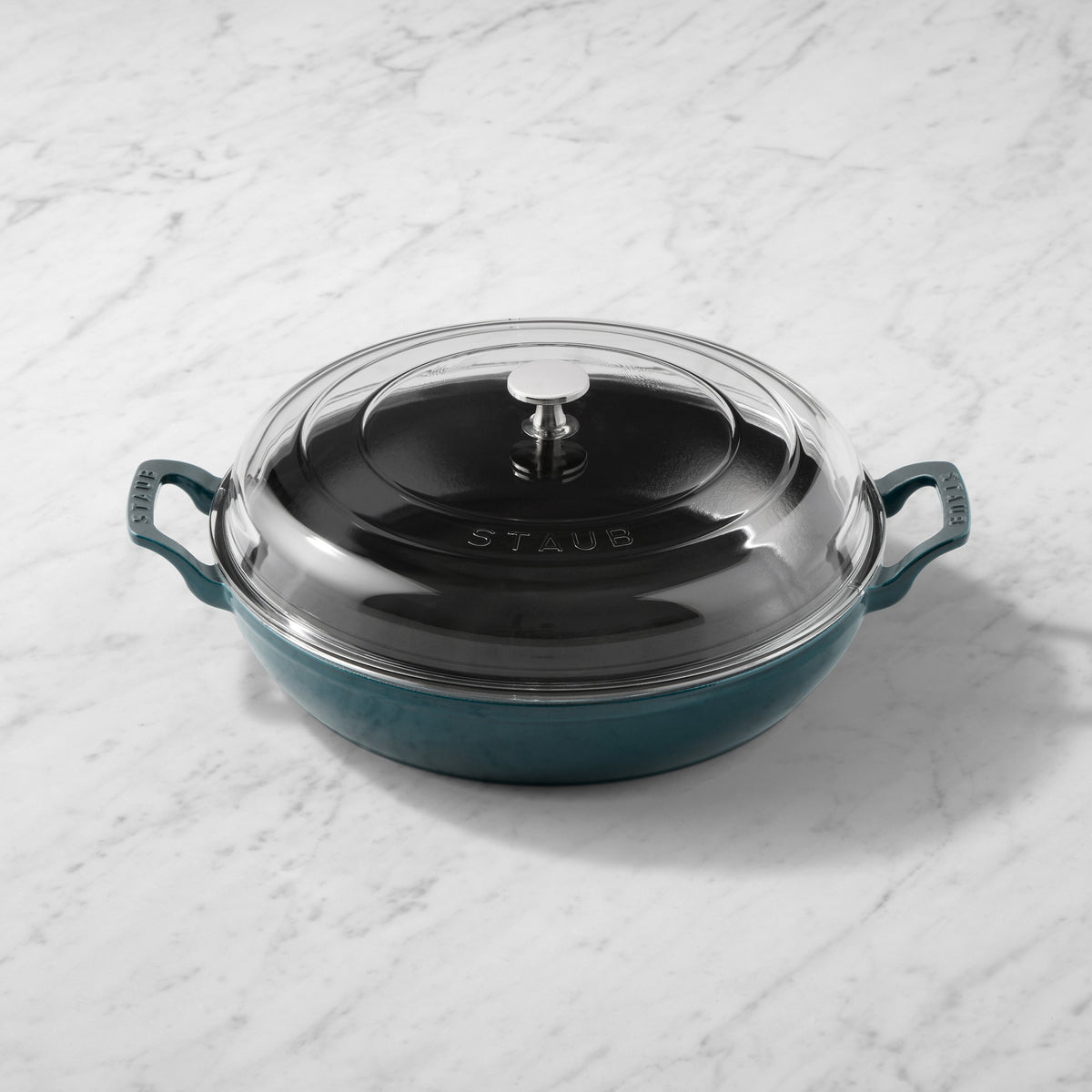 Staub Enameled Cast Iron Everything Braiser, 3.5-Qt.,La Mer,