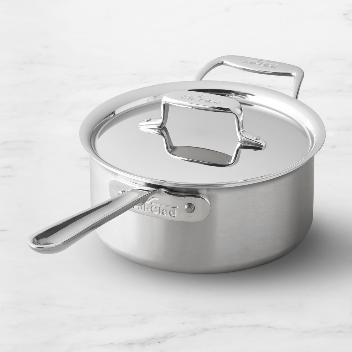 All-Clad D5 Brushed Stainless-Steel Saucepans,D5 Brushed Stainless-Steel Saucepan\, 3-Qt.,