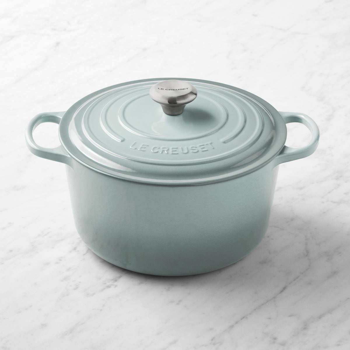 Le Creuset Signature Enameled Cast Iron Deep Round Oven, 6.5-Qt.,Sea Salt,