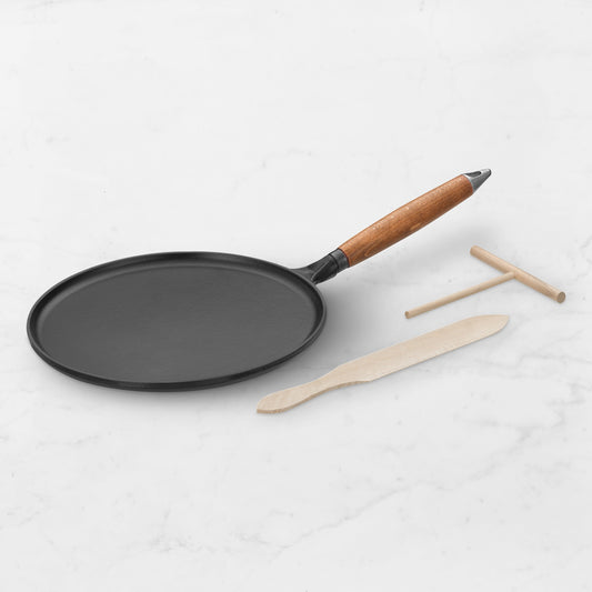Staub Enameled Cast Iron Crêpe Pan with Spreader & Spatula,,