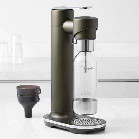 Breville InFizz Fusion Sparkling Beverage Carbonator,Olive Tapenade,InFizz Fusion Sparkling Beverage Maker without CO2 Cylinder