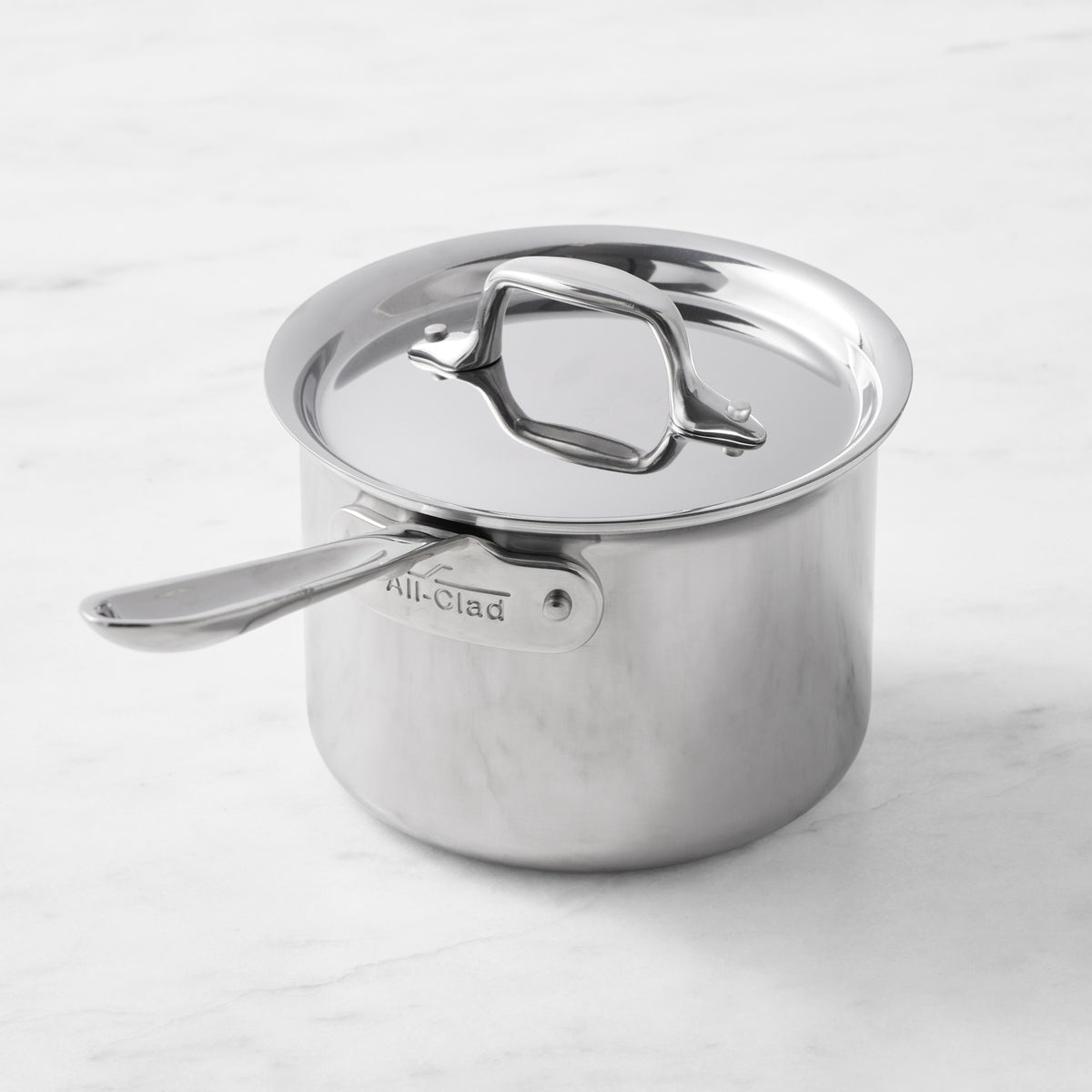 All-Clad D3 Tri-Ply Stainless-Steel Saucepan,2-Qt.,