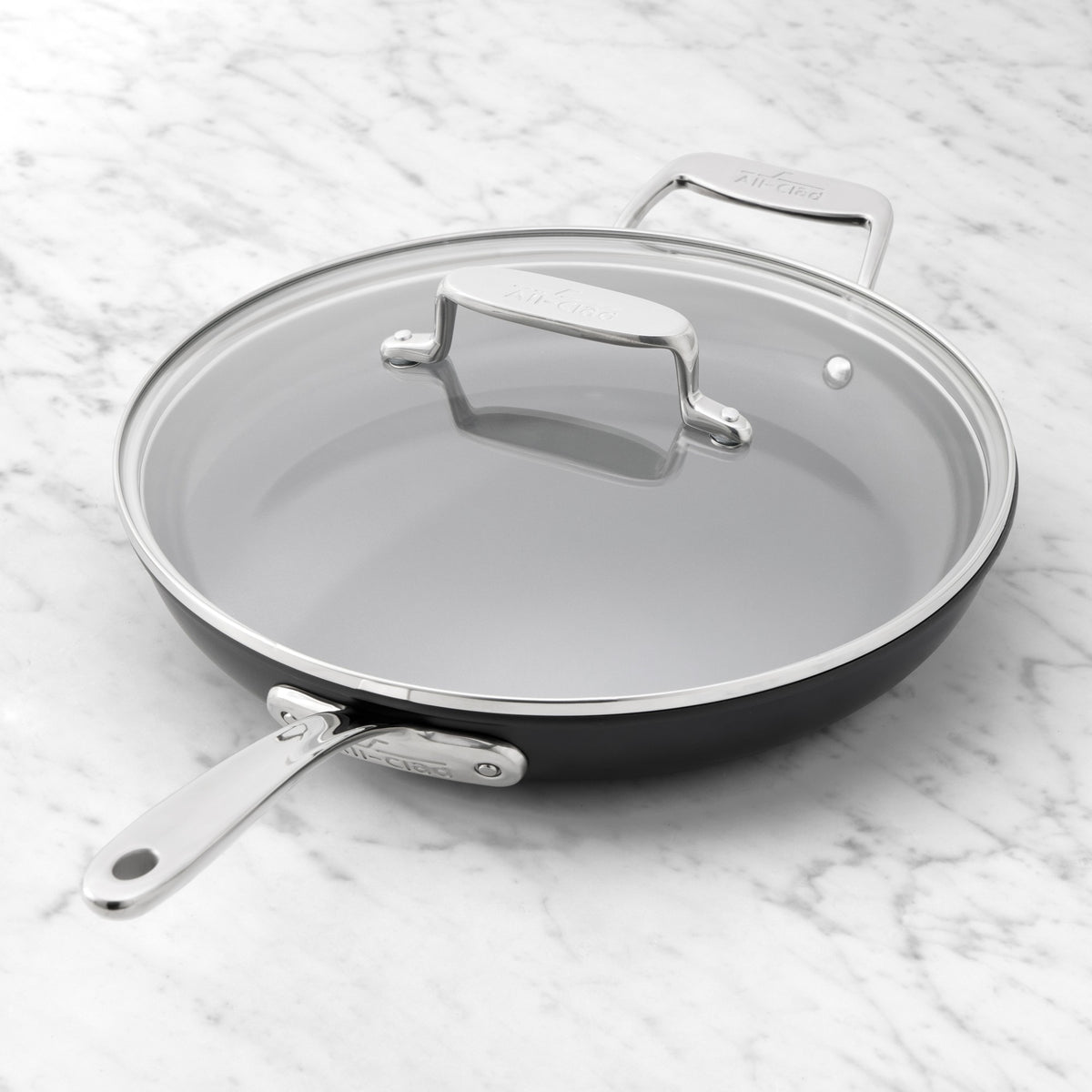 All-Clad NS Pro Ceramic Nonstick Fry Pan with Lid,Pro Ceramic Nonstick Covered Fry Pan\, 12",