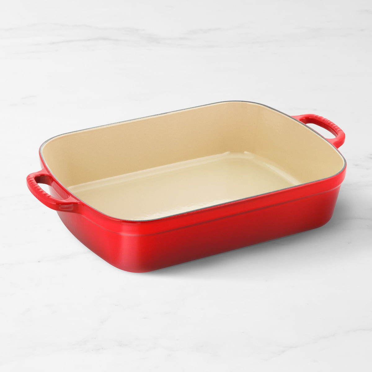 Le Creuset Signature Enameled Cast Iron Rectangular Roasting Pan, 5.25-Qt.,Red,