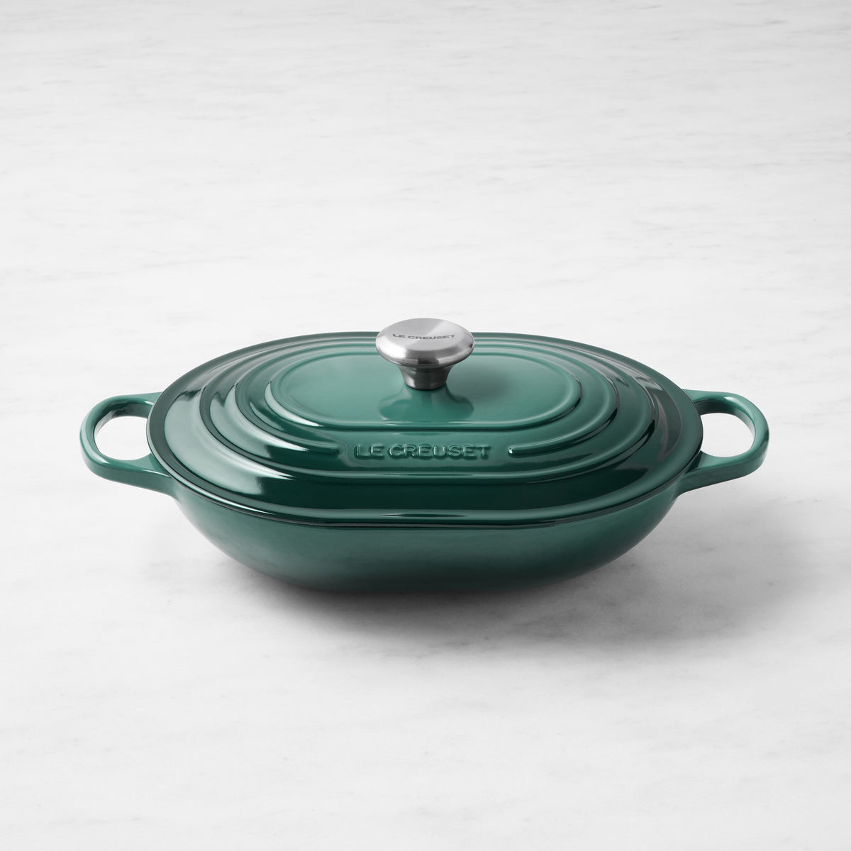 Le Creuset Signature Enameled Cast Iron Covered Oval Casserole, 3.75-Qt.,Artichaut,
