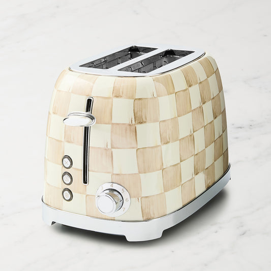 MacKenzie-Childs Mocha Check 2-Slice Toaster,,WSNOADS
