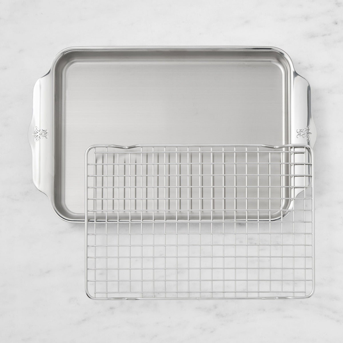 Hestan OvenBond Stainless-Steel Quarter Sheet Pan with Cooling Rack,,WSNOADS