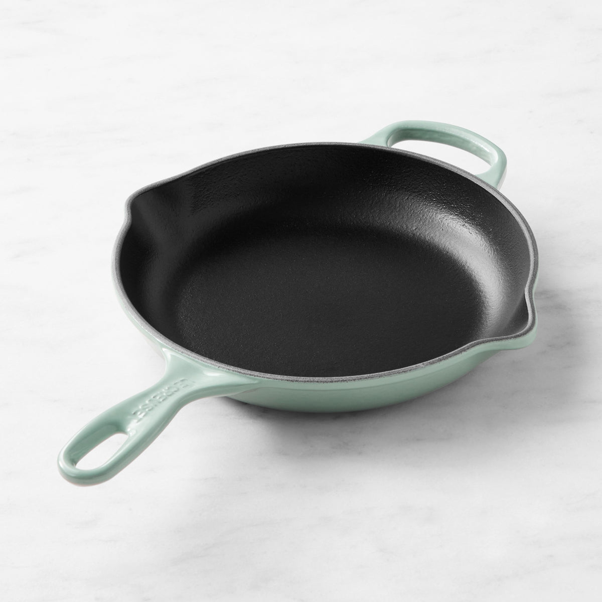 Le Creuset Signature Enameled Cast Iron Skillet Fry Pans,Sea Salt,Pan\, 9"