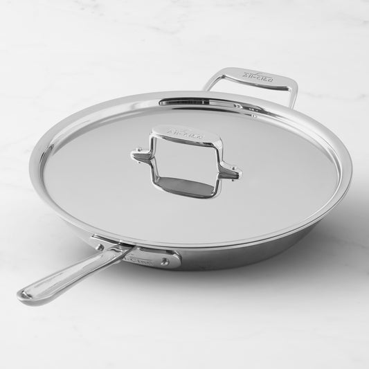 All-Clad D5 Stainless-Steel Deep Skillet, 12.5",,