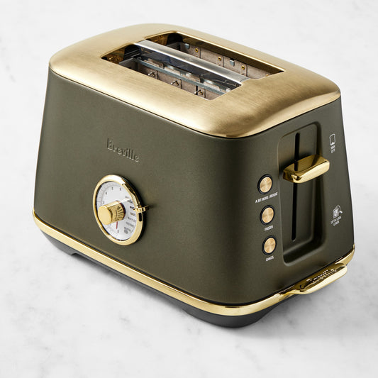 Breville Toast Select Luxe 2-Slice Toaster Brass Collection,Olive Tapenade and Brass,