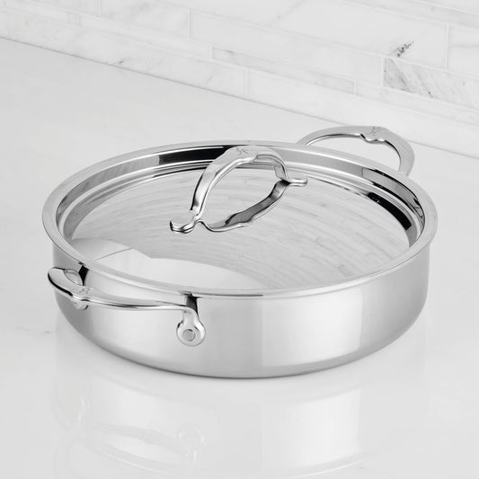 Hestan ProBond Luxe Professional Clad Stainless-Steel Covered Braiser, 3.5-Qt.,,